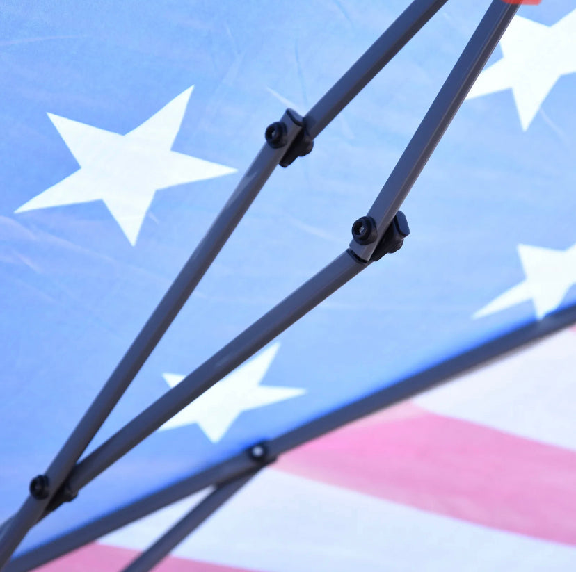 10x20ft Pop up Party Tent Gazebo Canopy Market Instant Shelter American Flag