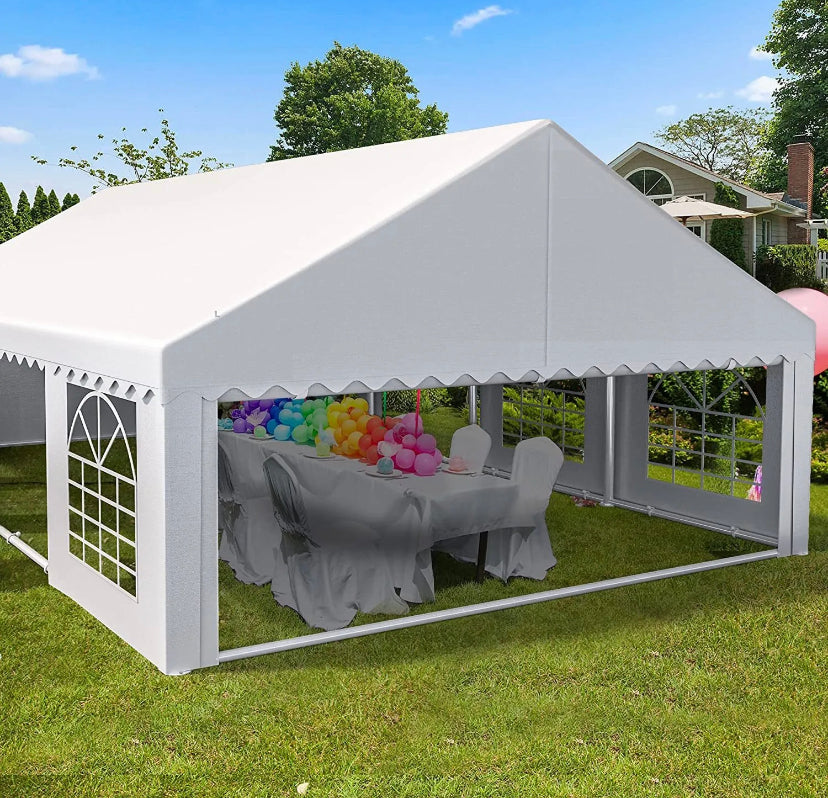 20x30ft Heavy Duty PVC Tent Wedding Event Party Shelter Galvanized Ripple Canopy