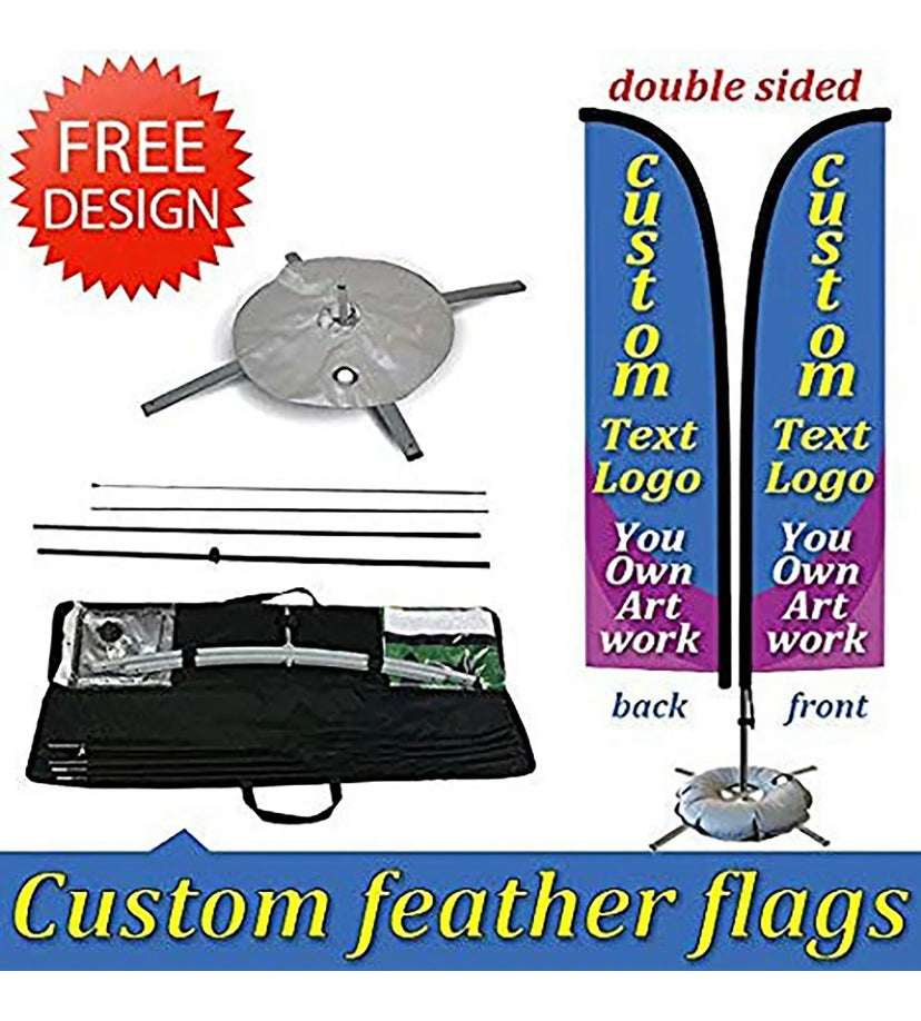 Custom 300D Full Backwall and 11 ft Flag Accessory Combo for your 10 x 10 Tent