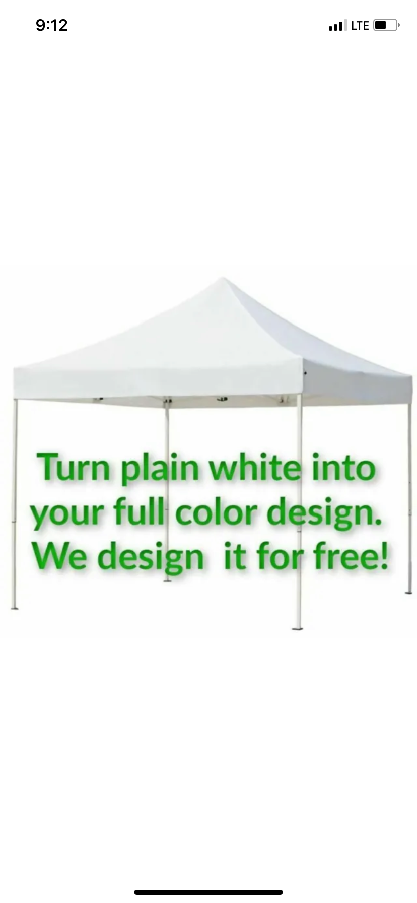 Custom 300D Full Backwall and 11 ft Flag Accessory Combo for your 10 x 10 Tent
