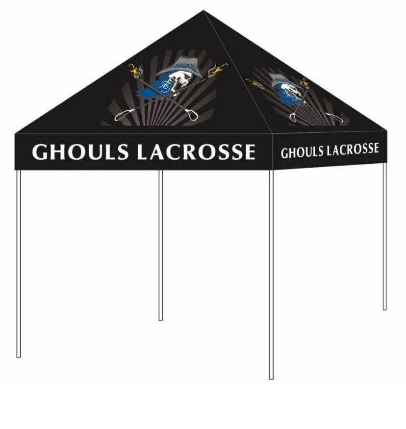 Custom 300D Full Backwall and 11 ft Flag Accessory Combo for your 10 x 10 Tent
