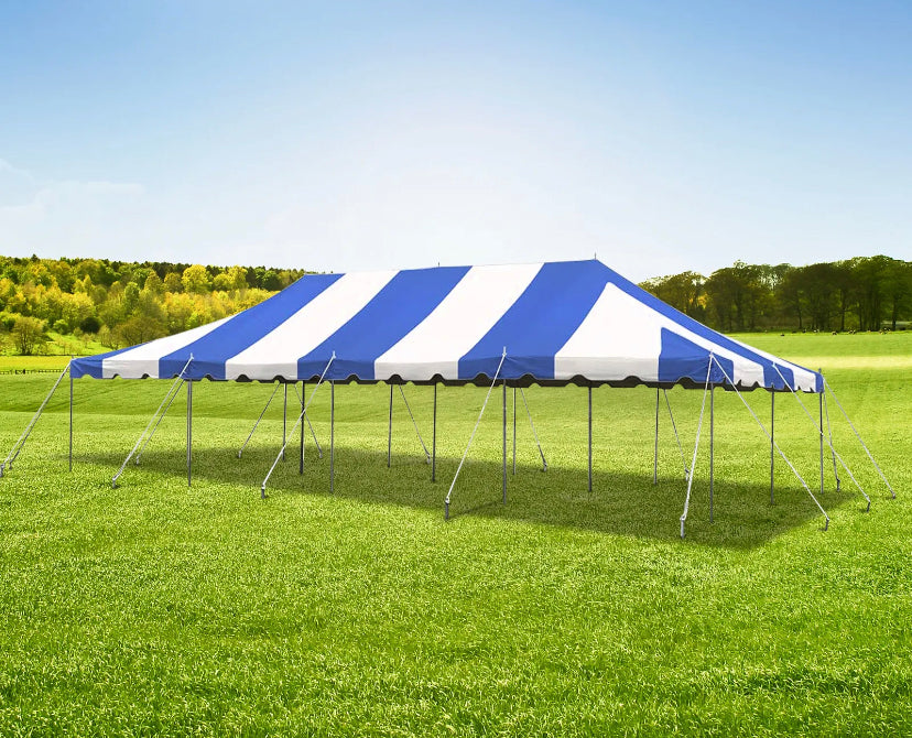 Blue Canopy 20x40 Pole Tent PVC Vinyl Party Event Backyard Shelter Gazebo