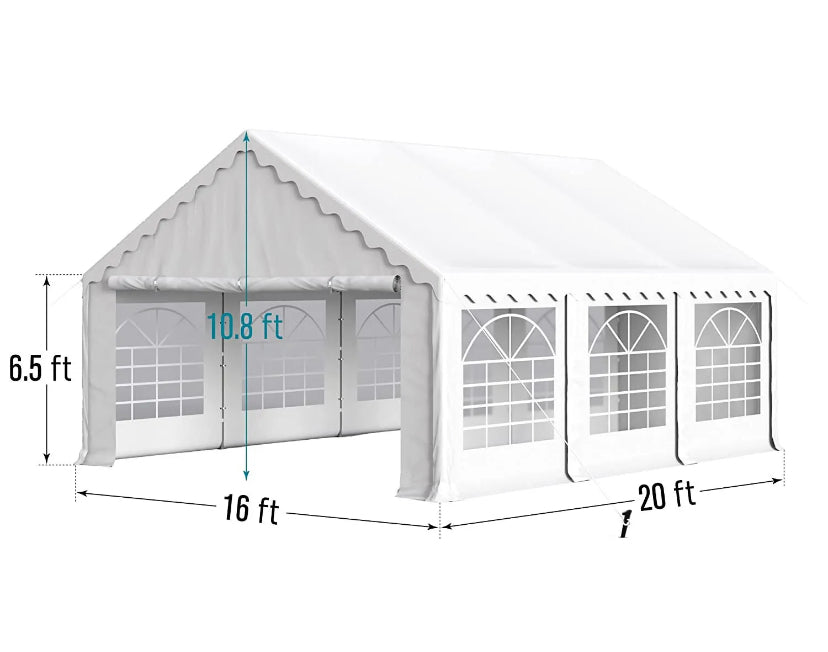16'x20' Outdoor Commercial Party Tent Heavy Duty Wedding Canopy Gazebo Pavilion